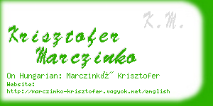 krisztofer marczinko business card